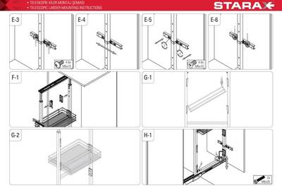 1101-C Teleskopik Kiler 2 Sepet 60*80*30 Krom - 5