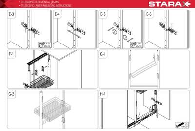 Starax 1110-Teleskopik Kiler 3 Sepet 85*110*45 - 5
