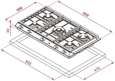 112610038 EX 90.1 5Göz (1Wok)Al DR CI NTB E4 çelik Ocak Teka - 2