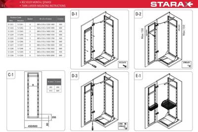 1220-İkiz Kiler Krom 125-140 45 cm - 5