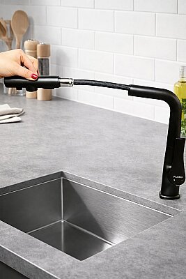 12910134-Fleko Miranda Siyah Arıtmalı Mutfak Evye Bataryası - 2