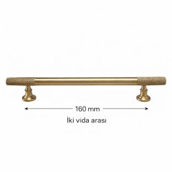135 160mm Mat Antik Sarı Kulp - 2