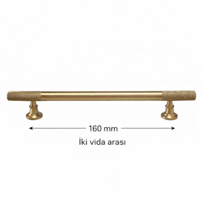 135 160mm Mat Antik Sarı Kulp - 2