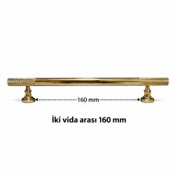 135 160mm Titanyum Altın Kulp - 2