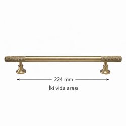 135 224mm mat Antik sarı Kulp - 2