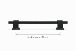 136 128mm Mat Siyah Kulp - 2