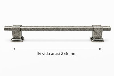 136 256mm Antik Gümüş Kulp - 2
