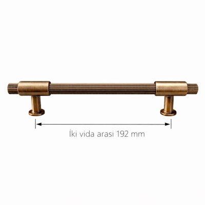 159 192mm Mat Sarı Antik Kulp - 2