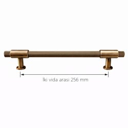 159 256mm Mat Sarı Antik Kulp - 2
