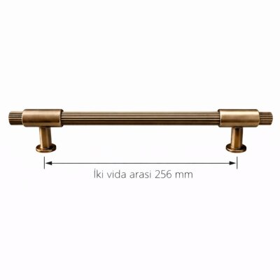 159 256mm Mat Sarı Antik Kulp - 2