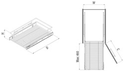 Starax 2008- Bağımsız Teleskopik Raylı Çekmece 40cm. - 3