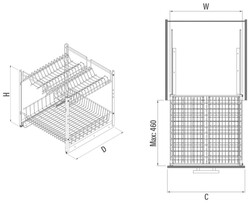 2167-Tezgahaltı Tabaklık Ünit 60cm. - 3