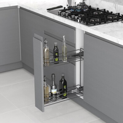 Starax S- 2211 Yandan Teleskopik Frenli Raylı Şişelik Antrasit - 1