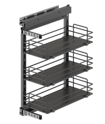 Starax 2246-A Ahşap Tablalı Ynd Raylı Ünite 90 derece Sol Antrasit - Starax