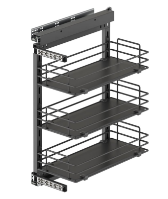 Starax 2246-A Ahşap Tablalı Ynd Raylı Ünite 90 derece Sol Antrasit - 2