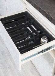 S-2286-AP 49x49cm Plastik Çekmece İçi Kaşıklık Antrasit 55cm Starax - Starax