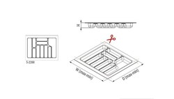 S-2288-AP 64x49cm Plastik Çekmece İçi Kaşıklık Antrasit 70cm Starax - 2