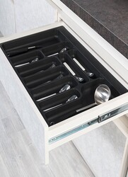 S-2289-AP 74x49cm Plastik Çekmece İçi Kaşıklık Antrasit 80cm Starax - Starax