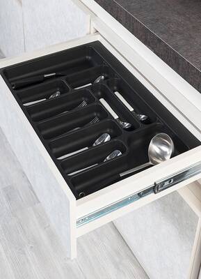 S-2289-AP 74x49cm Plastik Çekmece İçi Kaşıklık Antrasit 80cm Starax - 1