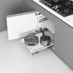 Starax 2312-Ahşap Tablalı Bağımsız Teleskopik Raylı Çekmece 60cm - Starax