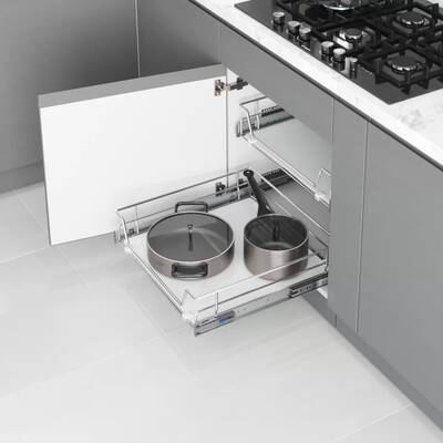 Starax 2312-Ahşap Tablalı Bağımsız Teleskopik Raylı Çekmece 60cm - 1