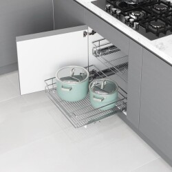 Starax S-2336-C Bağımsız Çift Açılım Tandem Raylı Çekmece 60cm - Starax