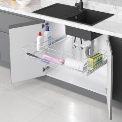 Starax 2352- Bağımsız Tandem Raylı Evye Altı Çekmece 90cm - 2