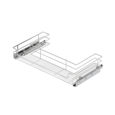 Starax S-2354 Kapağa Monte Eviye Altı Çift Açılım Gizli Raylı Çekmece 900 mm Krom - 1