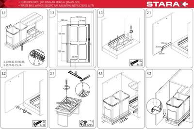 Starax 2393 Teleskopik Raylı Taşıyıcı Ünite - 5