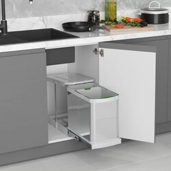 Starax 2395 Teleskopik Raylı Pasl.Gövde Çöp Kov. 16+1 lt - Starax