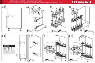 2426-Tandem Blum Raylı Deterjanlık Tek Açılım Sol 20cm - 4