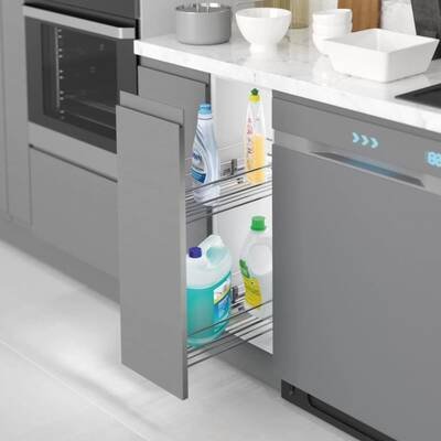 Starax S-2426-Tandem Blum Raylı Deterjanlık Tek Açılım Sol 20cm - 1