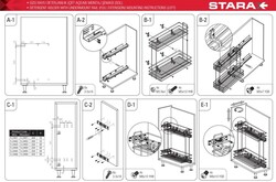 S-2445-C Tandem Gizli Raylı (Çift Açılım) Deterjanlık(203-151)x 25cm Sol - 4