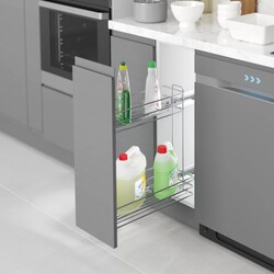 Starax S-2446-C Tandem Gizli Raylı (Çift Açılım) Deterjanlık(203-151)x 25cm Sağ - Starax