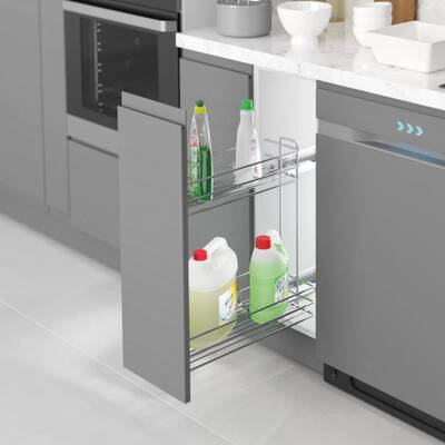 Starax S-2446-C Tandem Gizli Raylı (Çift Açılım) Deterjanlık(203-151)x 25cm Sağ - 1