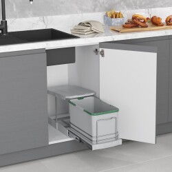 Starax S-2573 Teleskopik Raylı Plastik Gövde Çöp Kovası 16 Lt - Starax