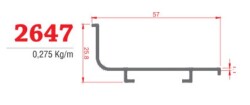 2647 GOLA GİZLİ KULP ALMET L PROFİL 3 MT PARLAK - 2
