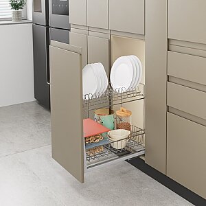 STARAX S-2712-C 35 cm Zemin Bağlantılı Sepetli Tabaklık T.A.Ü. - Krom - Starax