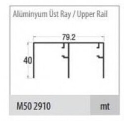  2960-Alm Delikli Ray Profili 3mt -SRG 110 - 2