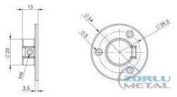 33002-Daire Yuvarlak Metal Askı Flanş Vidalı M4009 - 2