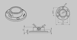 4003 Metali Yuvarlak Şeffaf Flanş - 2