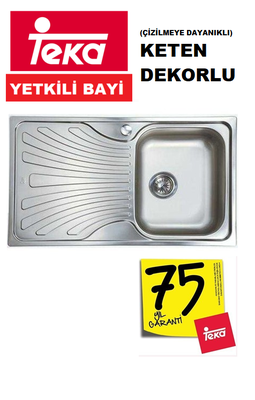 40109214 Teka Nerissa 50 B Mikroketen Dekorlu Evye 50x86cm sol(L) - 1