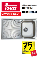 40109214 Teka Nerissa 50 B Mikroketen Dekorlu Evye 50x86cm sol(L) - Teka