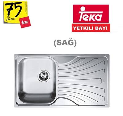 40109218 Teka Nerissa 50 B Paslanmaz Çelik Evye 50x86cm Sağ(R) - 1