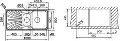 40109232 Teka Nerissa 60 B Mikroketen Dekorlu Evye 100x50cm Sol(L) - 2