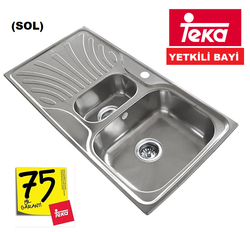 40109234 Teka Nerissa 60 B Paslanmaz Çelik Evye 100x50cm Sol(L) - Teka