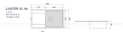 440024 QUARSTONE LUSTER XL 6S Antrasit Evye 50x86cm - 2