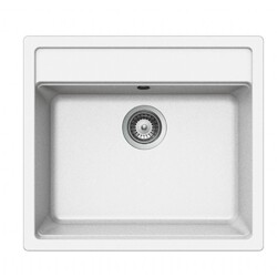 440030 QUARSTONE LUSTER 6 Beyaz Evye / 58,5x49,5cm / Tezgah üstü - QUARSTONE