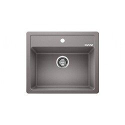 440031 QUARSTONE LUSTER 6 Metalik Gri Evye / 58,5x49,5cm / Tezgah üstü - QUARSTONE