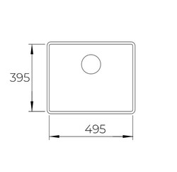 440034 QUARSTONE GLORY 50 U Beyaz Granit Evye 49,5x40cm / Tezgah altı - 3